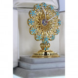 Important Boucheron Imperial Iranian Presentation Gem Set Gold Clock 1955