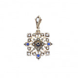 Victorian Sapphire and Diamond Brooch/Pendant