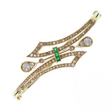 Antique Emerald Diamond Bangle