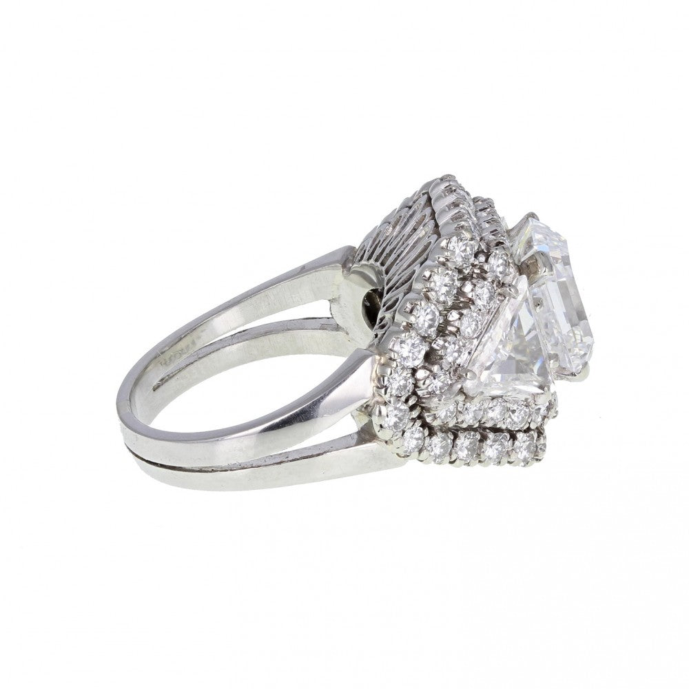 Exceptional D Colour Diamond French Cluster Ring