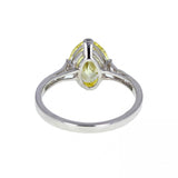 Raymond Yard Art Deco Vivid Yellow Oval Diamond Solitaire Engagement Ring