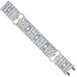 Exceptional Art Deco Platinum Diamond Sapphire Bracelet