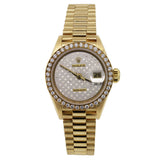 ROLEX 69178 DATEJUST GOLD DIAMOND DIAL LADIES WATCH