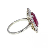 Fine Edwardian Ruby and Diamond Cluster Ring