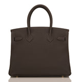 Hermes Macassar Togo Birkin 30cm Gold Hardware