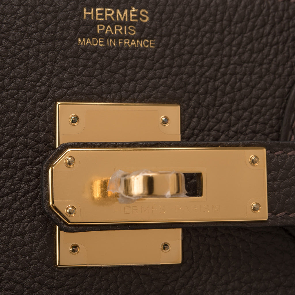 Hermes Macassar Togo Birkin 30cm Gold Hardware