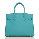 Hermes Blue Paon Epsom Birkin 30cm Gold Hardware