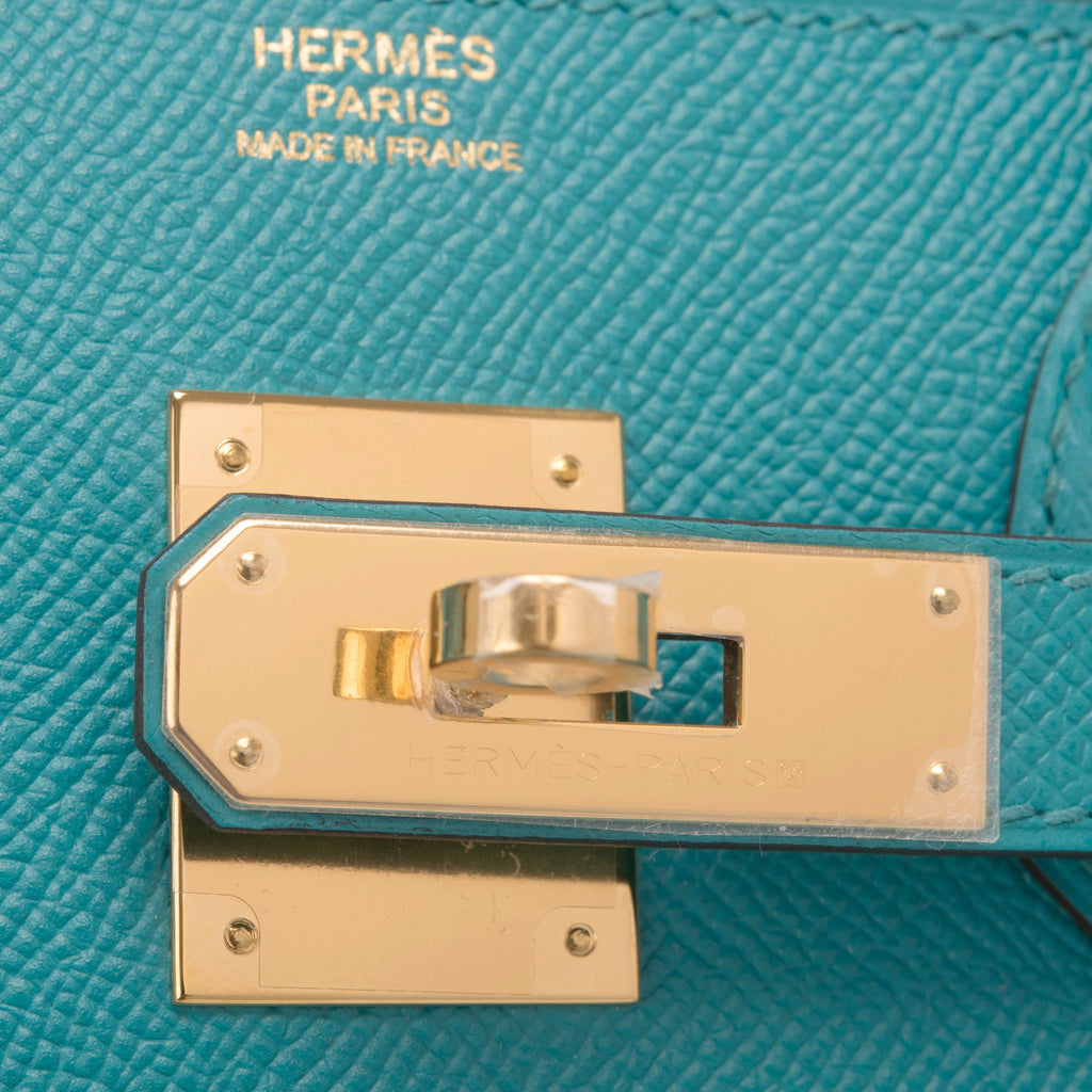 Hermes Blue Paon Epsom Birkin 30cm Gold Hardware