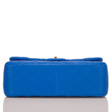 Chanel Blue Quilted Lambskin Jumbo Classic Double Flap Bag