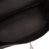 Hermes Black Clemence Kelly 28cm Palladium Hardware
