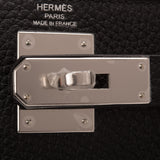 Hermes Black Clemence Kelly 28cm Palladium Hardware