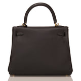 Hermes Black Swift Kelly 25cm Gold Hardware