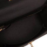 Hermes Black Swift Kelly 25cm Gold Hardware