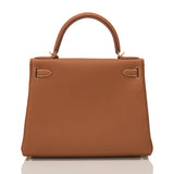 Hermes Gold Togo Kelly 28cm Gold Hardware