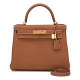 Hermes Gold Togo Kelly 28cm Gold Hardware