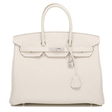Hermes Craie Togo Birkin 35cm Palladium Hardware