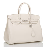 Hermes Craie Togo Birkin 35cm Palladium Hardware