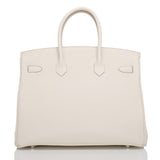 Hermes Craie Togo Birkin 35cm Palladium Hardware