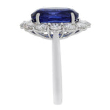 PLATINUM SAPPHIRE AND 1.88CTW DIAMOND RING