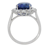 PLATINUM SAPPHIRE AND 1.88CTW DIAMOND RING