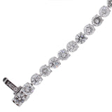 14K WHITE GOLD 12.67CTW DIAMOND TENNIS BRACELET