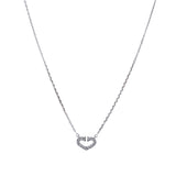CARTIER 18K WHITE GOLD COEUR C DE DIAMOND HEART NECKLACE