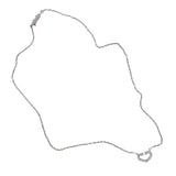 CARTIER 18K WHITE GOLD COEUR C DE DIAMOND HEART NECKLACE