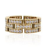 CARTIER MAILLON PANTHERE 18K YELLOW GOLD 1.37CTW DIAMOND RING