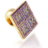 Purple Byzantine Cocktail Ring