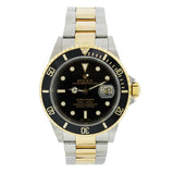 ROLEX SUBMARINER 16613 BLACK DIAL TWO TONE WATCH