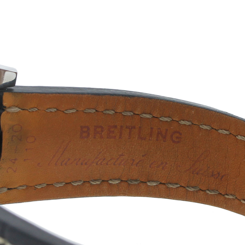 BREITLING FOR BENTLEY A25362 BLACK DIAL ON LEATHER WATCH