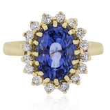 14K YELLOW GOLD 5.82CT NATURAL UNHEATED CEYLON SAPPHIRE GIA CERTIFIED RING