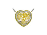 6.35ct Heart Shape Canary Diamond Pendant