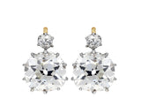 7.51ct Antique Cushion Cut Diamond Drop Earrings