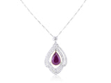 4.83ct Burma Ruby and Diamond Necklace