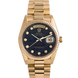 Circa 1990 Rolex Aventurine Diamond Dial Day-Date