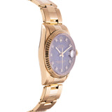 Rolex ref. #68278 with Blue Vignette Diamond Dial & Riveted Oyster Bracelet