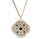 Byzantine Contemporary Silver, Gold Vermeil and Swarovski Crystal Pendant