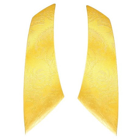 Gold Vermeil, Brocade Textured Statement Earrings