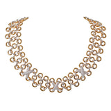 TIFFANY & CO. \"X\" DIAMOND AND GOLD NECKLACE