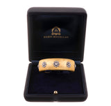BUCCELLATI DIAMOND-CLUSTER FLORENTINE FINISHED CUFF BRACELET