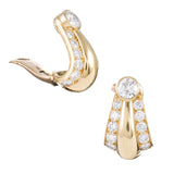 CARTIER SOPHISTICATED DIAMOND GOLD HOOP EARRINGS