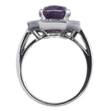 ALLURING BEAUTY: 6.12 CT PINK/PURPLE SAPPHIRE AND DIAMOND RING