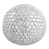 DAZZLING DOMED DIAMOND DISCO BALL COCKTAIL RING