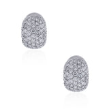18K WHITE GOLD 2CTW DIAMOND BUTTON EARRINGS