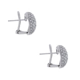 18K WHITE GOLD 2CTW DIAMOND BUTTON EARRINGS