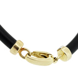 14K TWO TONE GOLD RUBBER BAND PANTHER BRACELET
