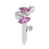 CARTIER MELI MELO PLATINUM DIAMOND AND PINK SAPPHIRE RING
