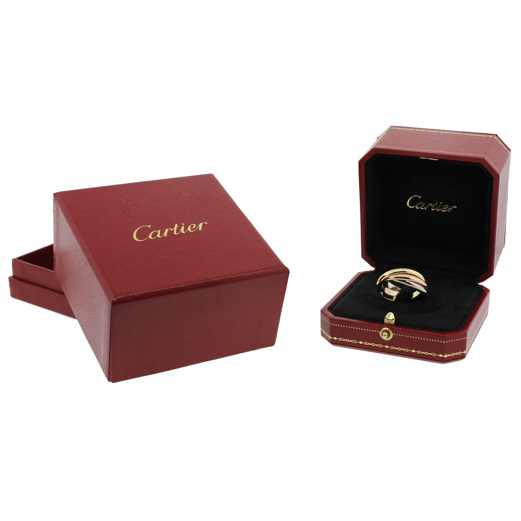 CARTIER TRINITY 18K TRI-GOLD SIZE 64 GENTS RING