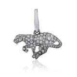 CARTIER 18K WHITE GOLD DIAMOND PANTHER CHARM